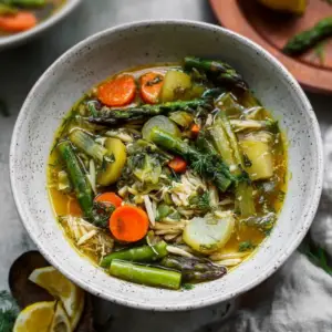 One Pot Spring Vegetable Soup