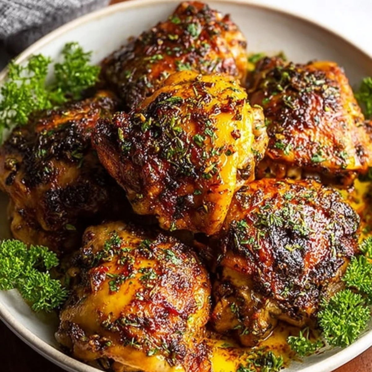 Oven Baked Chicken Thighs