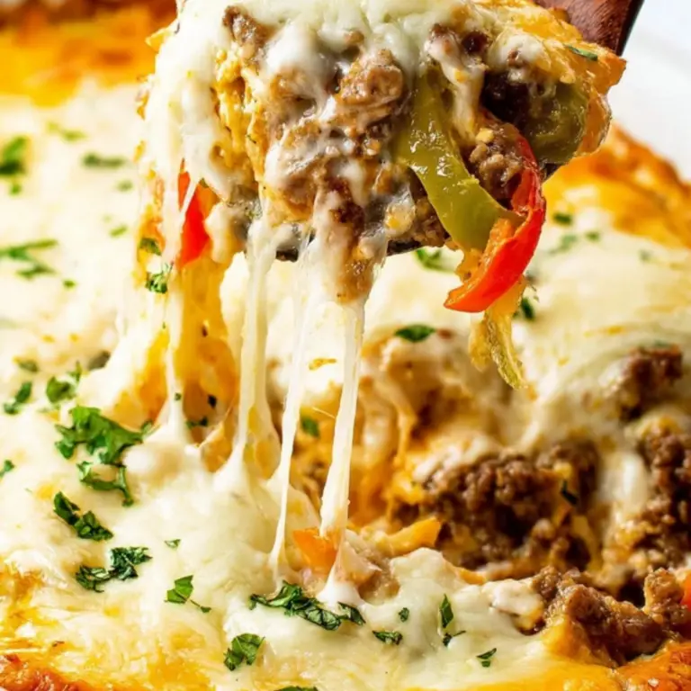 Philly Cheesesteak Casserole