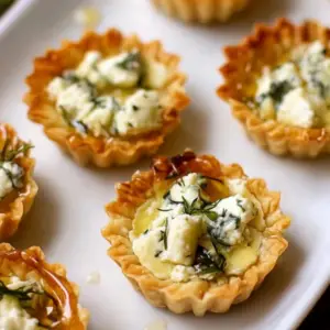Spring Herb Tartlets with Honey and Goat Cheese