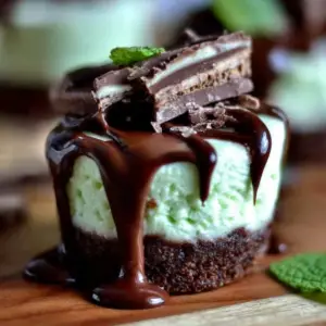 Andes Mint Mini Cheesecakes