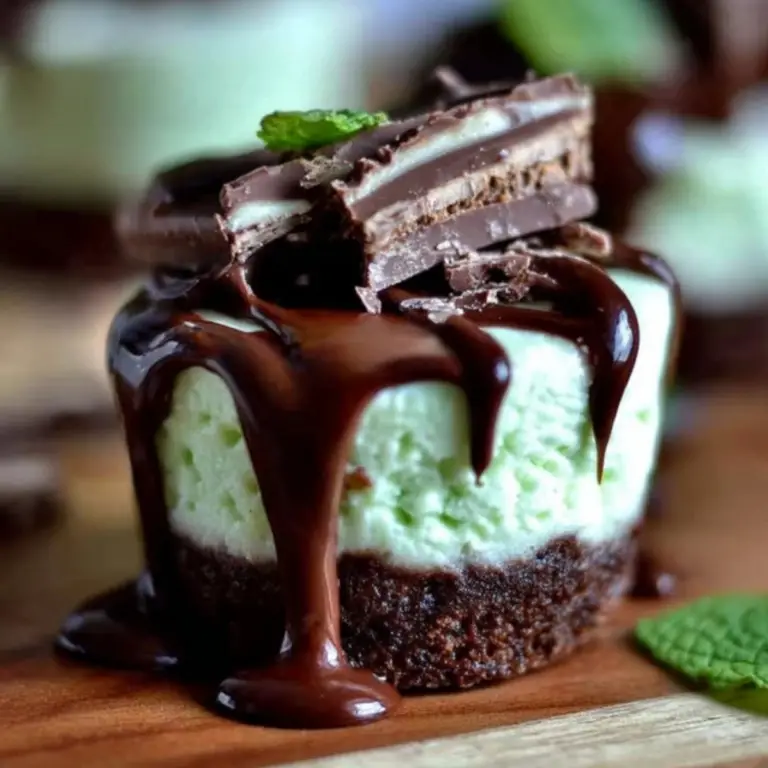Andes Mint Mini Cheesecakes