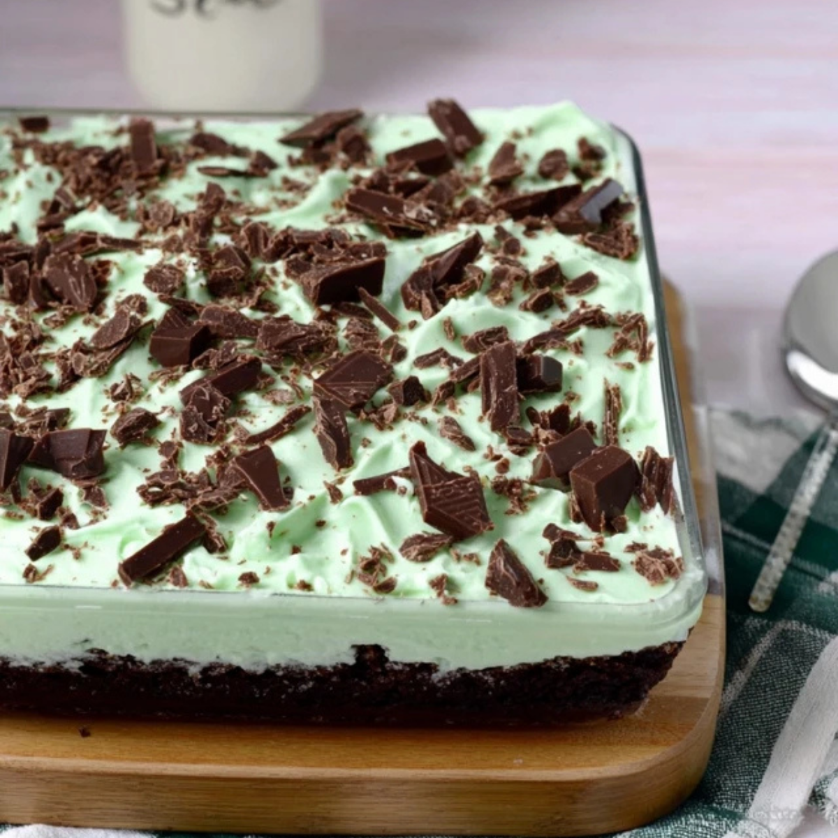Andes Mint Poke Cake