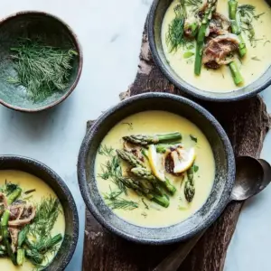 Lemony Roasted Asparagus Soup