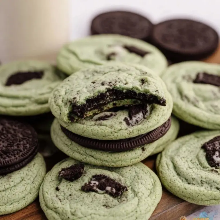 Mint Oreo Pudding Cookies
