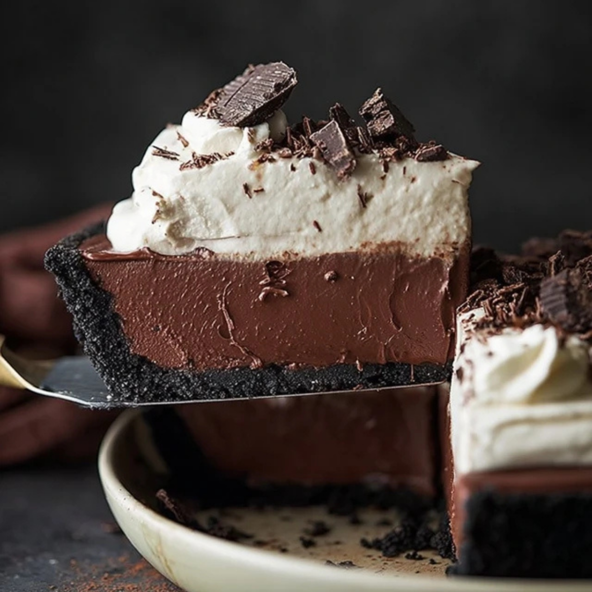 No Bake Baileys Chocolate Pie