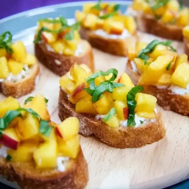 Peach Bruschetta