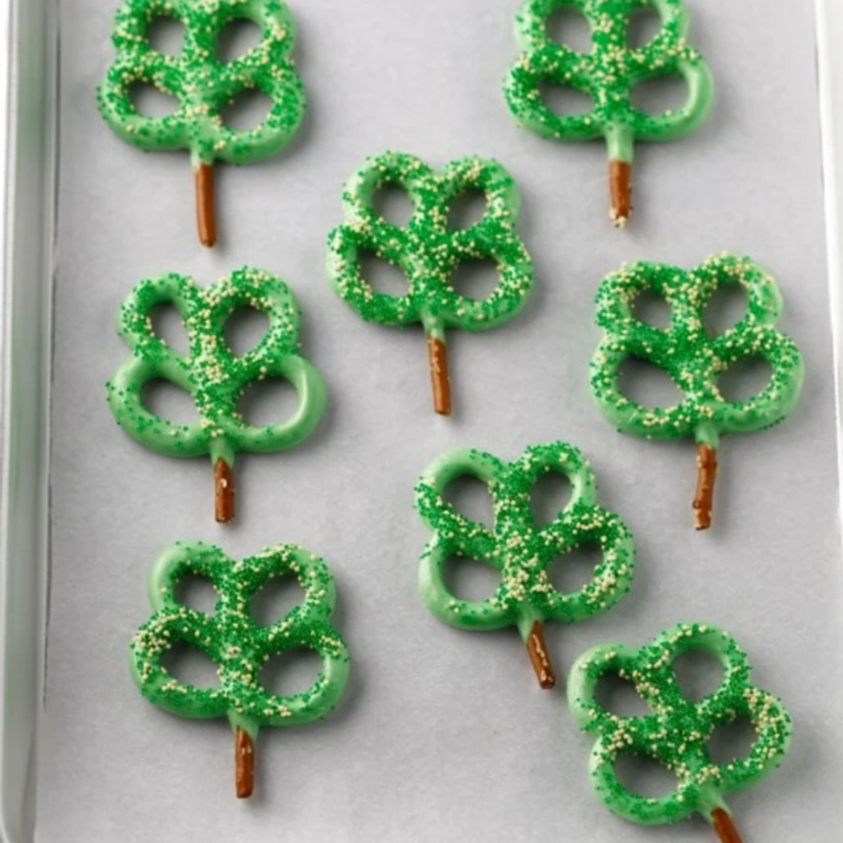 Pretzel Shamrocks