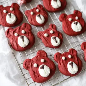 Red Velvet Bear Cookies