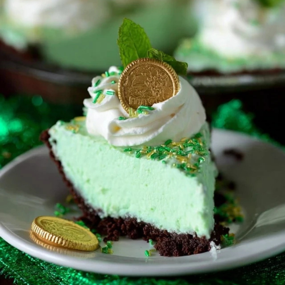 Shamrock Mint Chocolate Pie