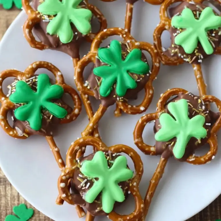 Shamrock Pretzel Pops