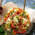 Spring Roll Salad with Spicy Ginger Dressing