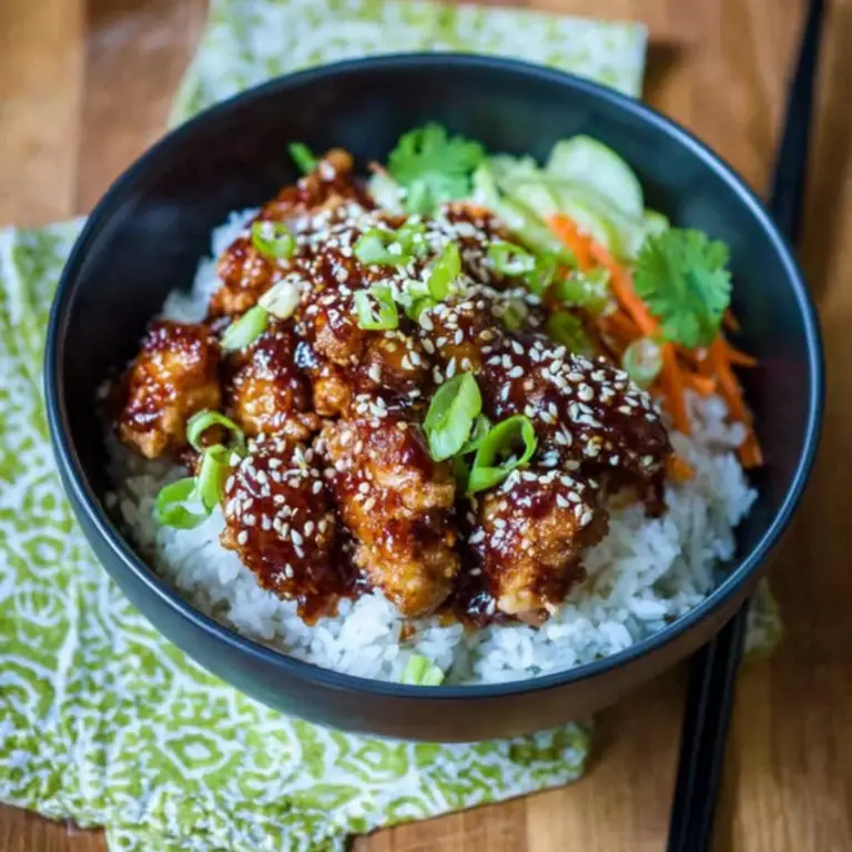 Sticky Chicken Rice Bowl