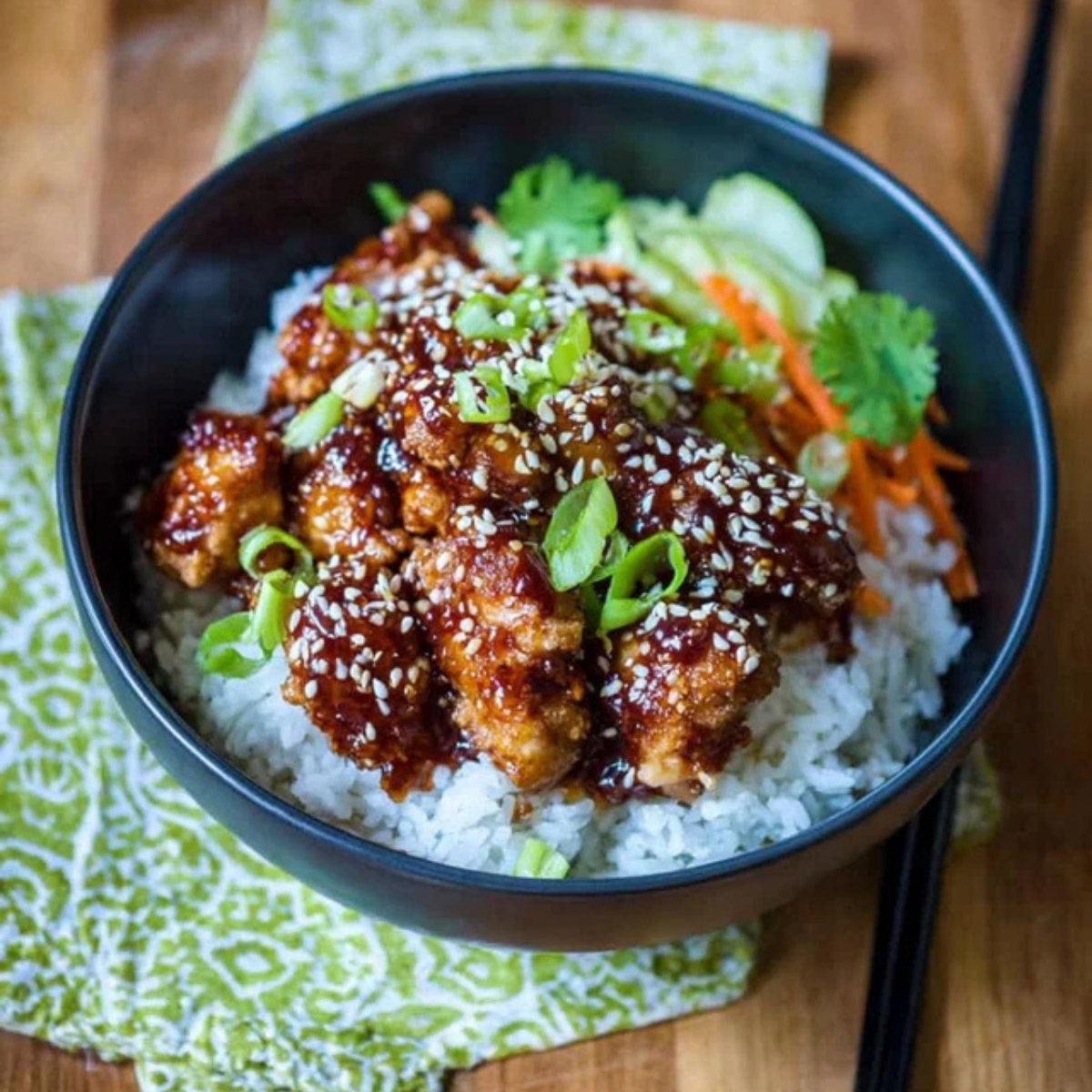 Sticky Chicken Rice Bowl