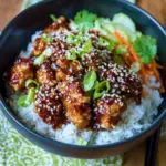 Sticky Chicken Rice Bowl