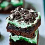 Triple Layer Fudgy Mint Oreo Brownies