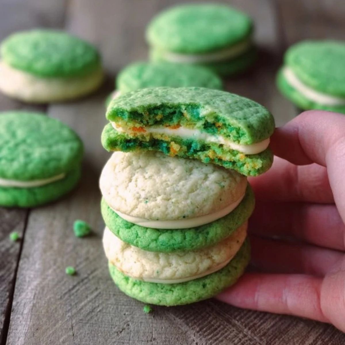 Vanilla Mint St Patrick's Day Cookies