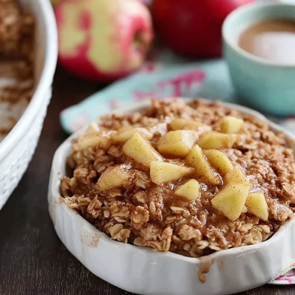 Amish Style Apple and Cinnamon Baked Oatmeal