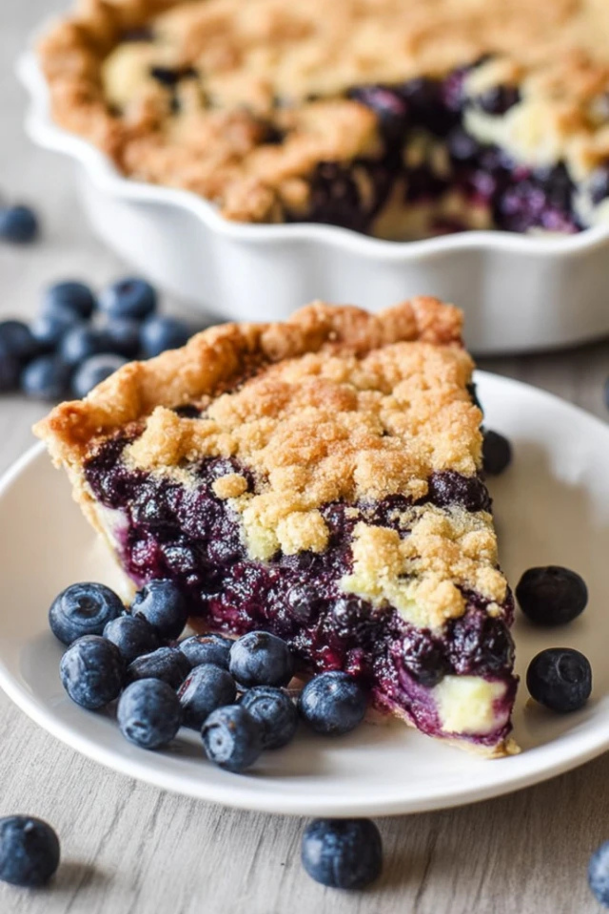 Blueberry Custard Pie