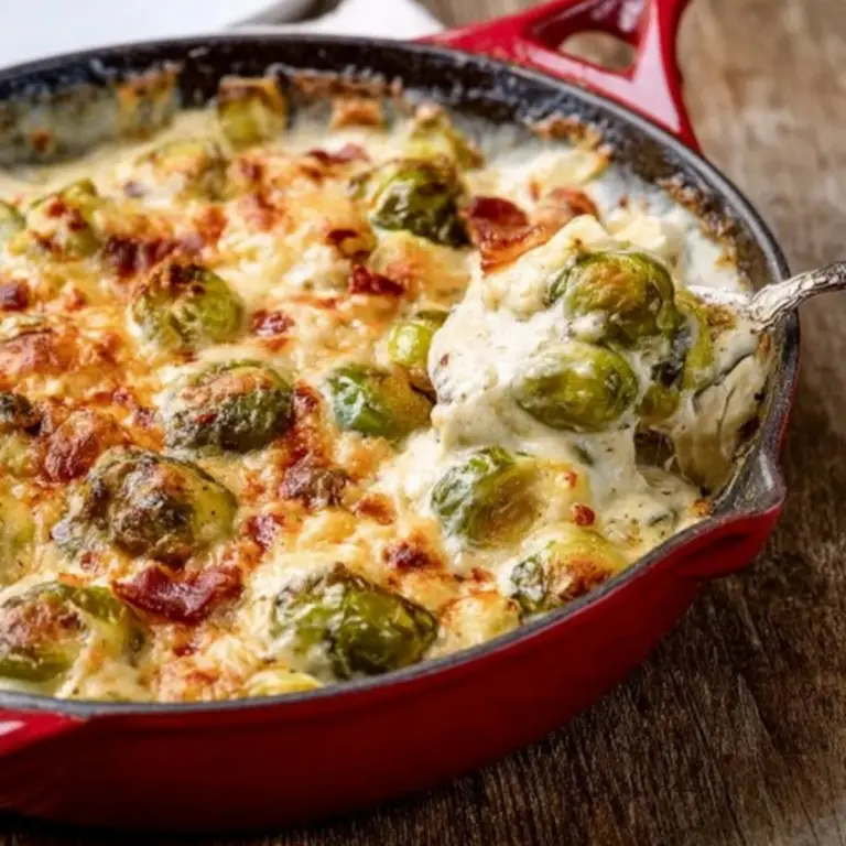 Cheesy Brussel Sprout Casserole
