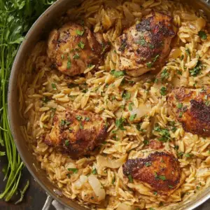 Chicken And Orzo Skillet