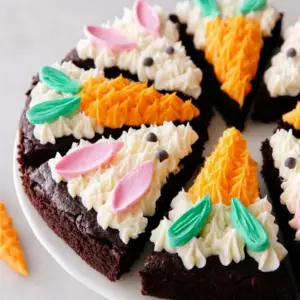 Frosted Easter Brownies