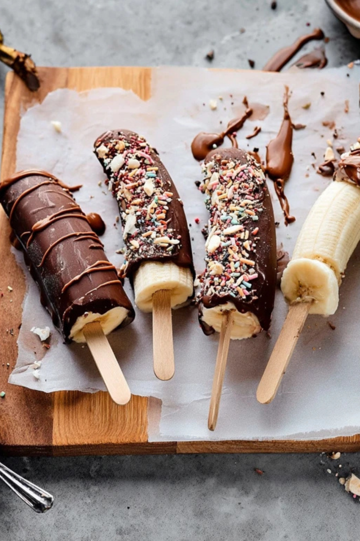 Frozen Chocolate Banana Pops