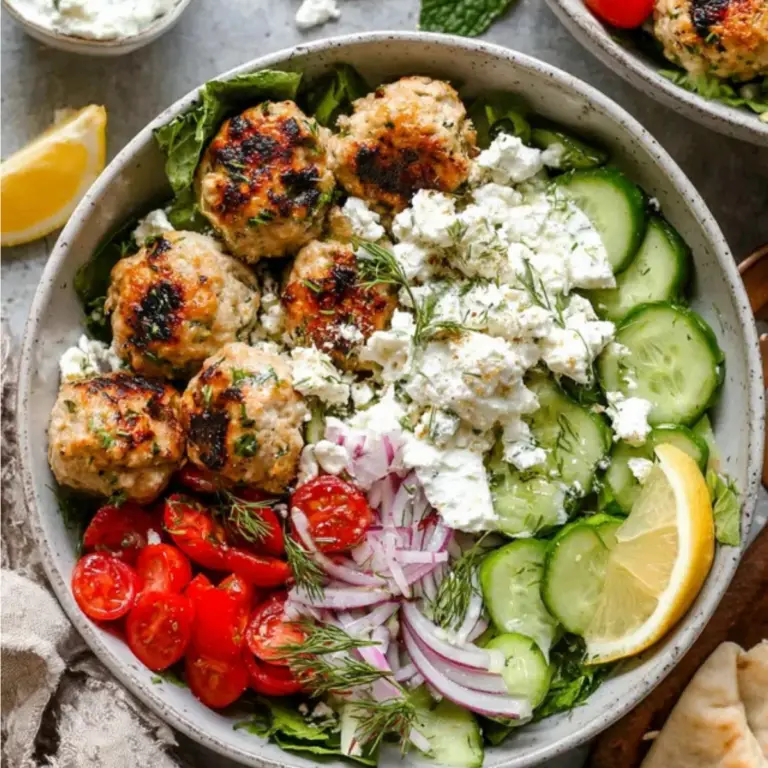 Greek Chicken Meatballs