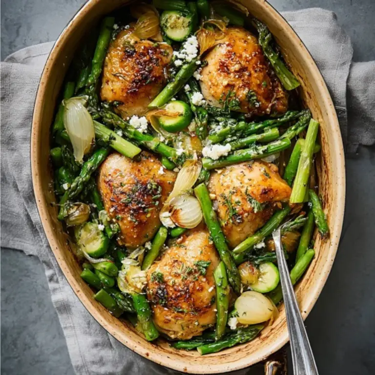 Herb Roasted Chicken With Spring Veggies