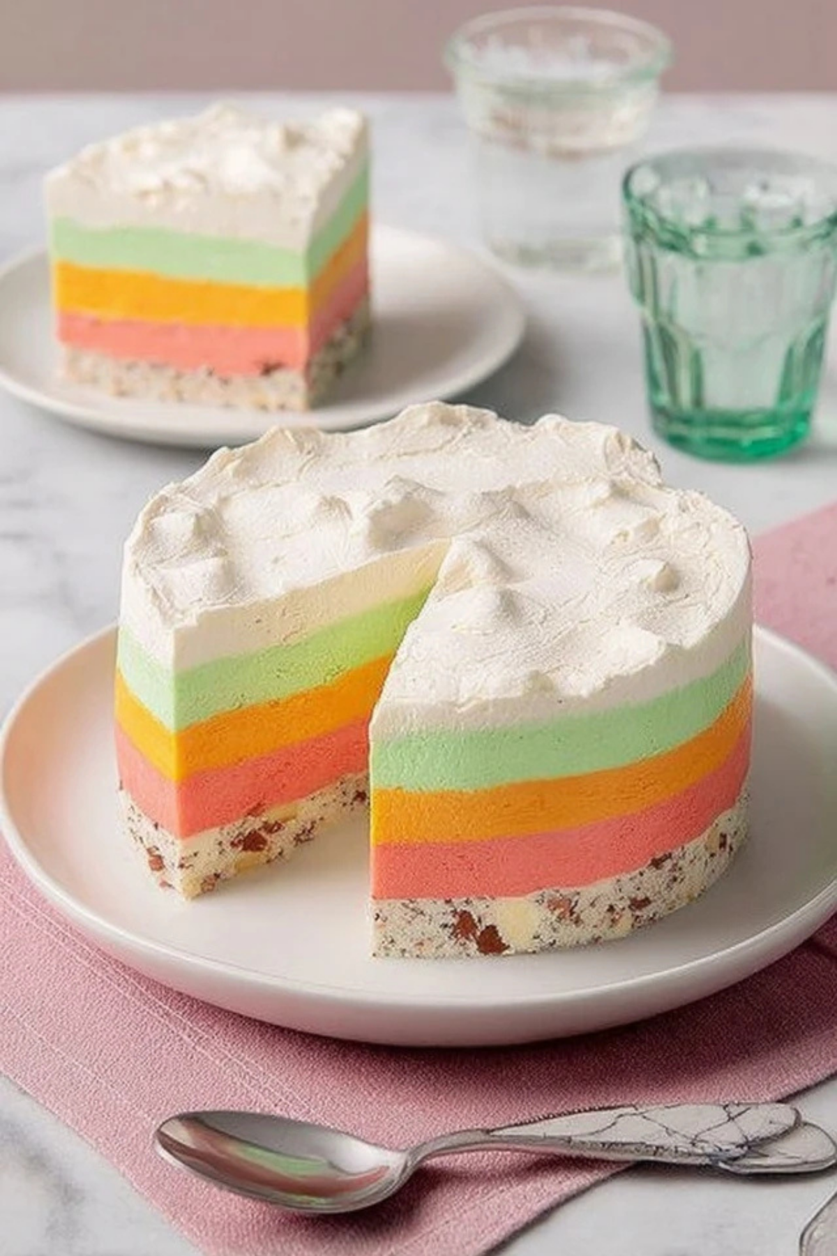 Layered Sherbet Dessert
