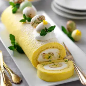 Limoncello Almond Cake Roll
