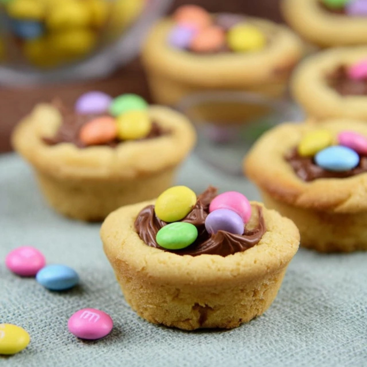 M&M Nutella Cookie Cups