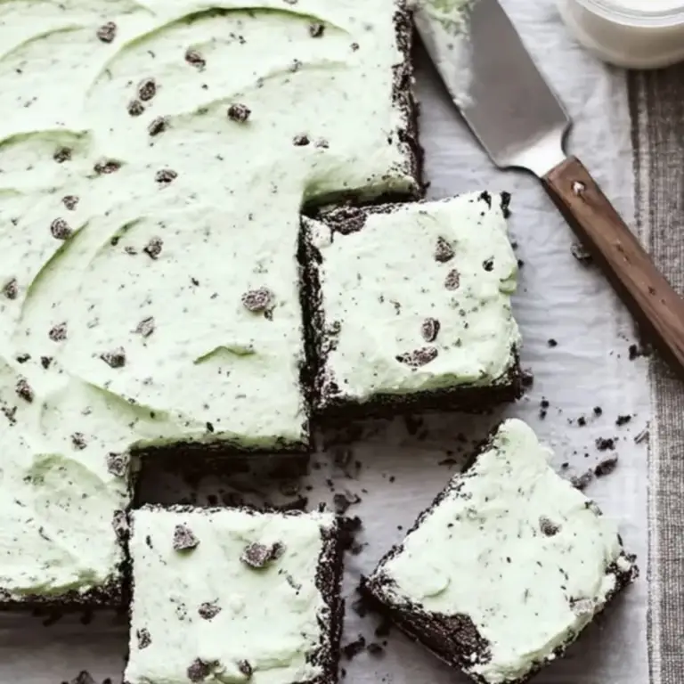 Mint Chocolate Chip Sheet Cake