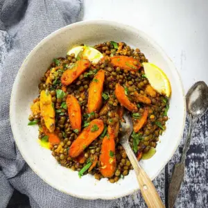 Moroccan Lentil and Roasted Carrot Salad