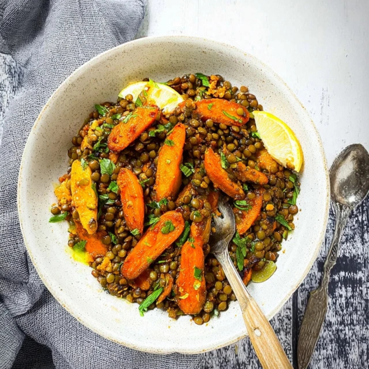 Moroccan Lentil and Roasted Carrot Salad