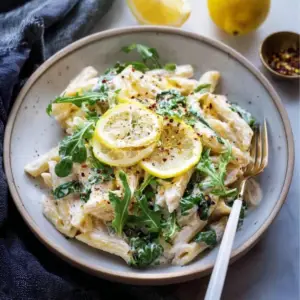 One Pot Lemon Ricotta Pasta with Arugula