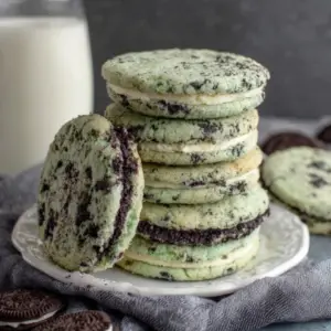 Oreo Shamrock Shake Cookies