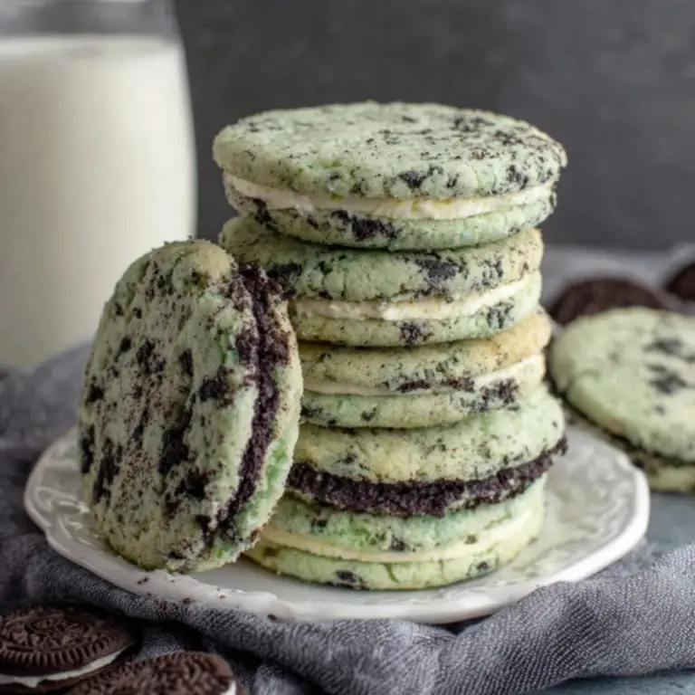 Oreo Shamrock Shake Cookies