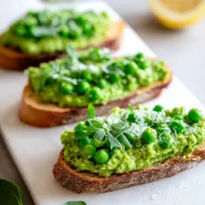 Pea Bruschetta