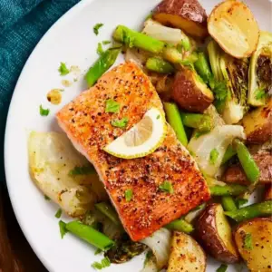 Sheet Pan Lemon Pepper Salmon