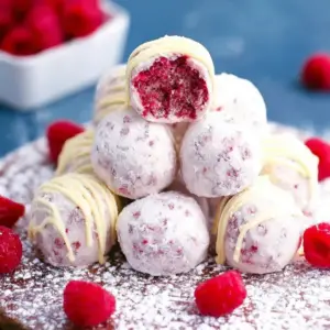 White Chocolate Raspberry Truffles