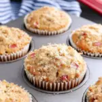 Bakery Style Rhubarb Muffins