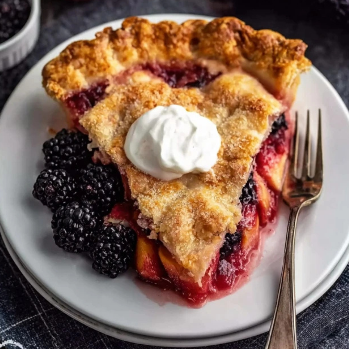 Blackberry Peach Pie