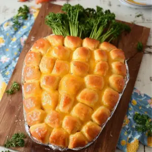 Carrot Shaped Pull Apart Bread
