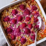 Carrot and Raspberry Baked Oats
