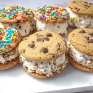 Chocolate Chip Cookie Ice Cream Sandwich