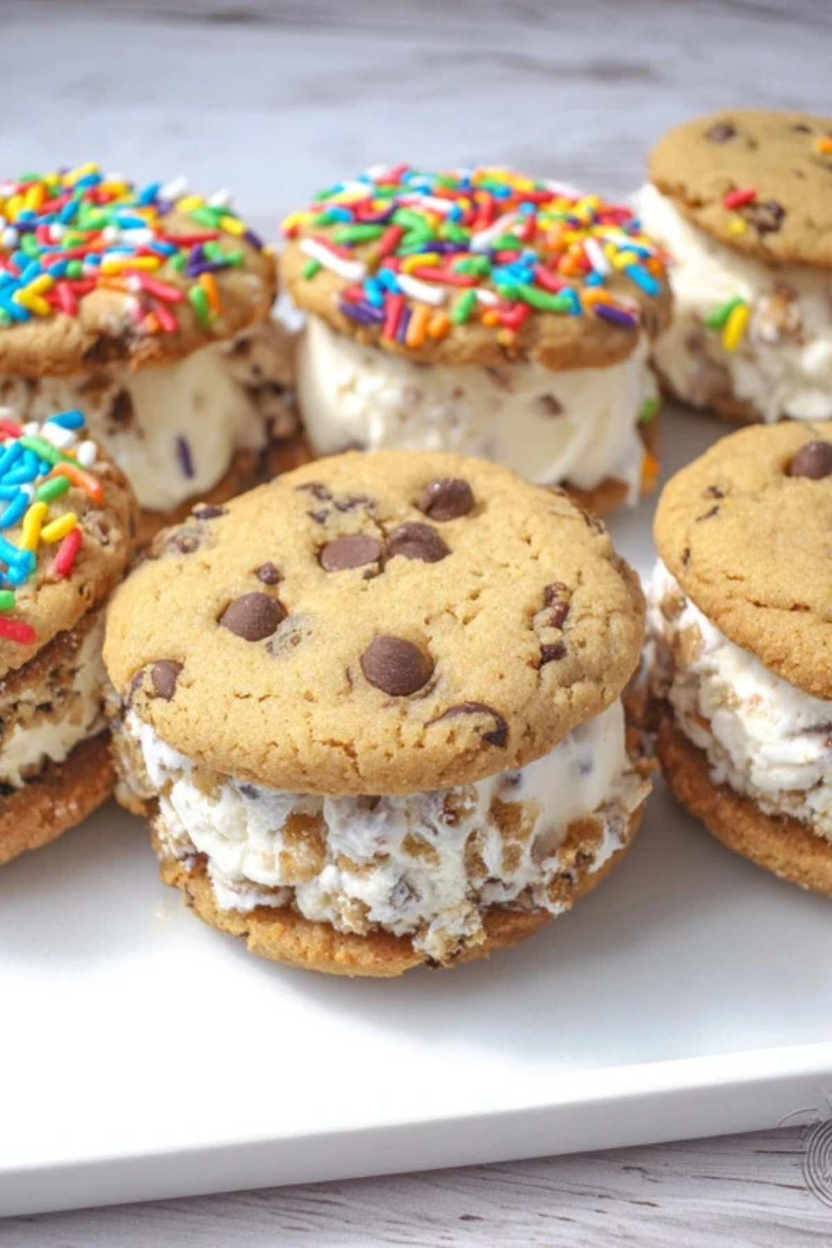 Chocolate Chip Cookie Ice Cream Sandwich