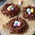 Chocolate Easter Bird’s Nest Cookies