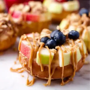 Donut Apples with Peanut Butter