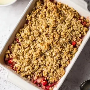 Fashioned Strawberry Rhubarb Crisp